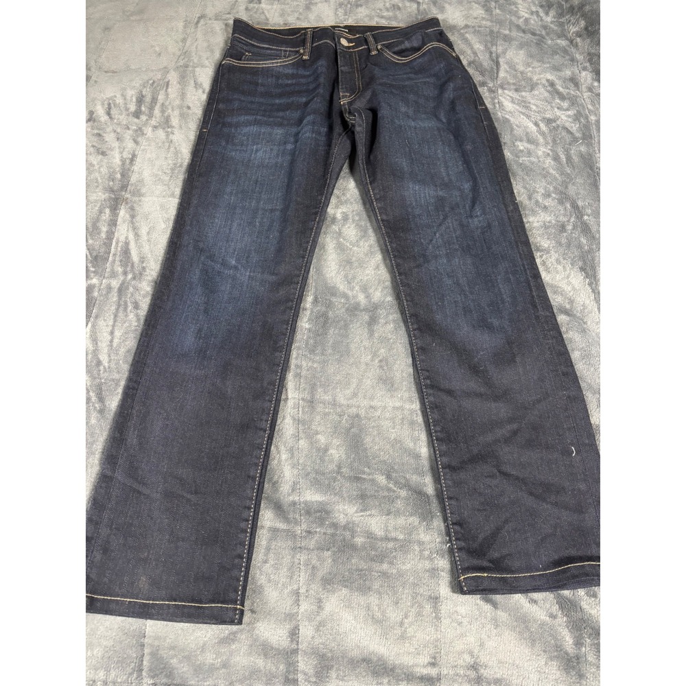 Mavi Men's Slim Straight Jeans - Deep Indigo with Contrast Stitching